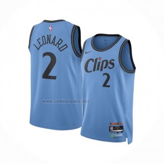 Camiseta Los Angeles Clippers Kawhi Leonard #2 Ciudad 2024-25 Azul